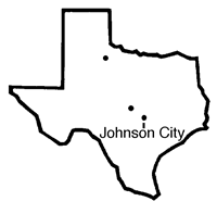 Map of Texas showing the location of the Girraween Division of Double Helix Ranch
