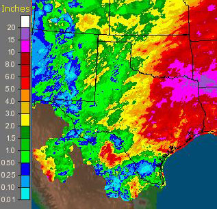 Rainfall, October 2009, in inches